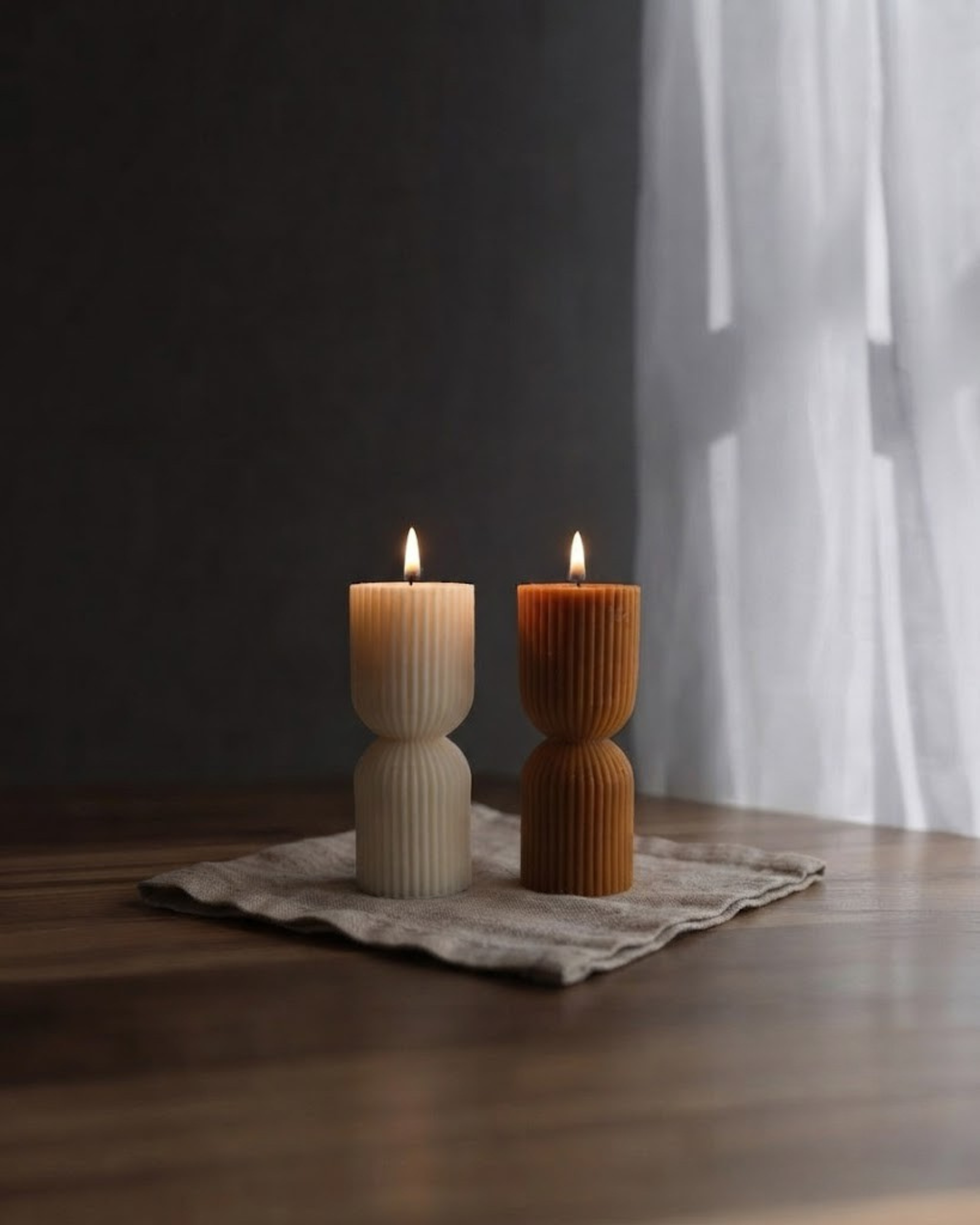 Eli Hourglass Ribbed Candle