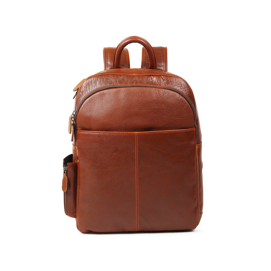 Italian Leather Backpack — Tan