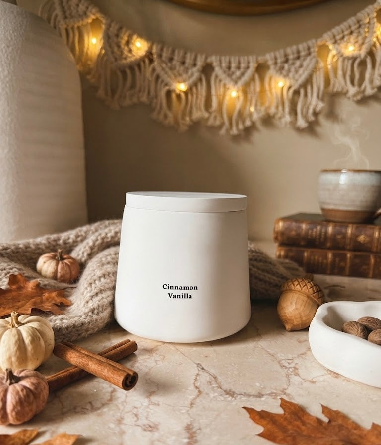 Cinnamon Vanilla Ceramic Candle