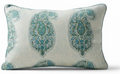Isfahan Paisley Pillow Cover in Blue Green, Peter Dunham Textiles