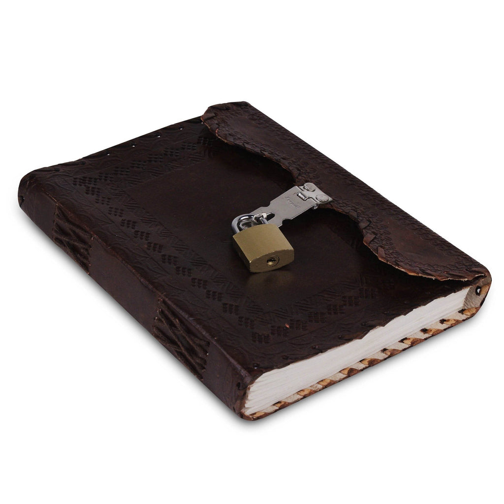 Mohenjo-daro Handcrafted Leather Journal with Lock
