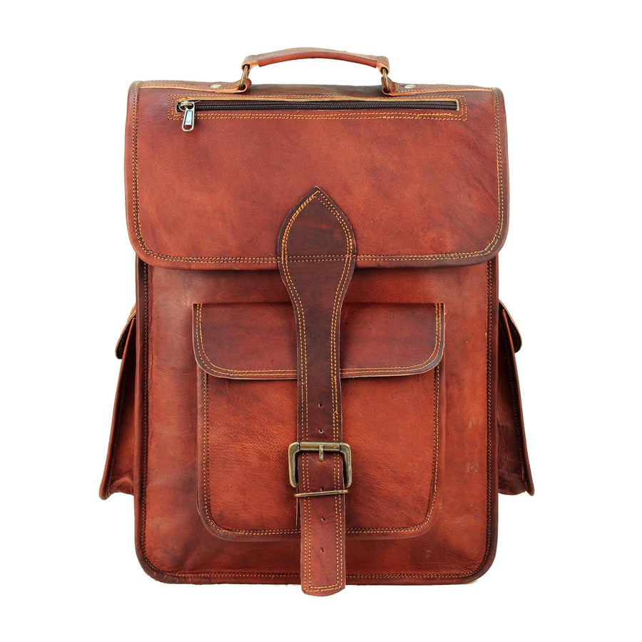 Hughes Full-Grain Leather Backpack