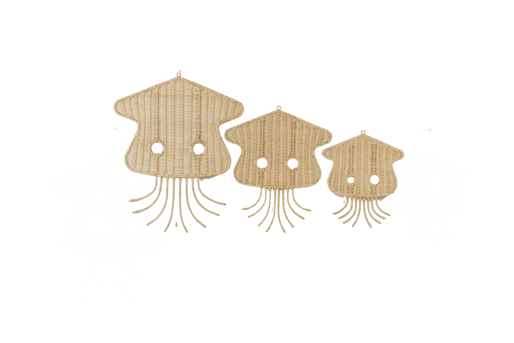 Rattan Jellyfish Wall Decor