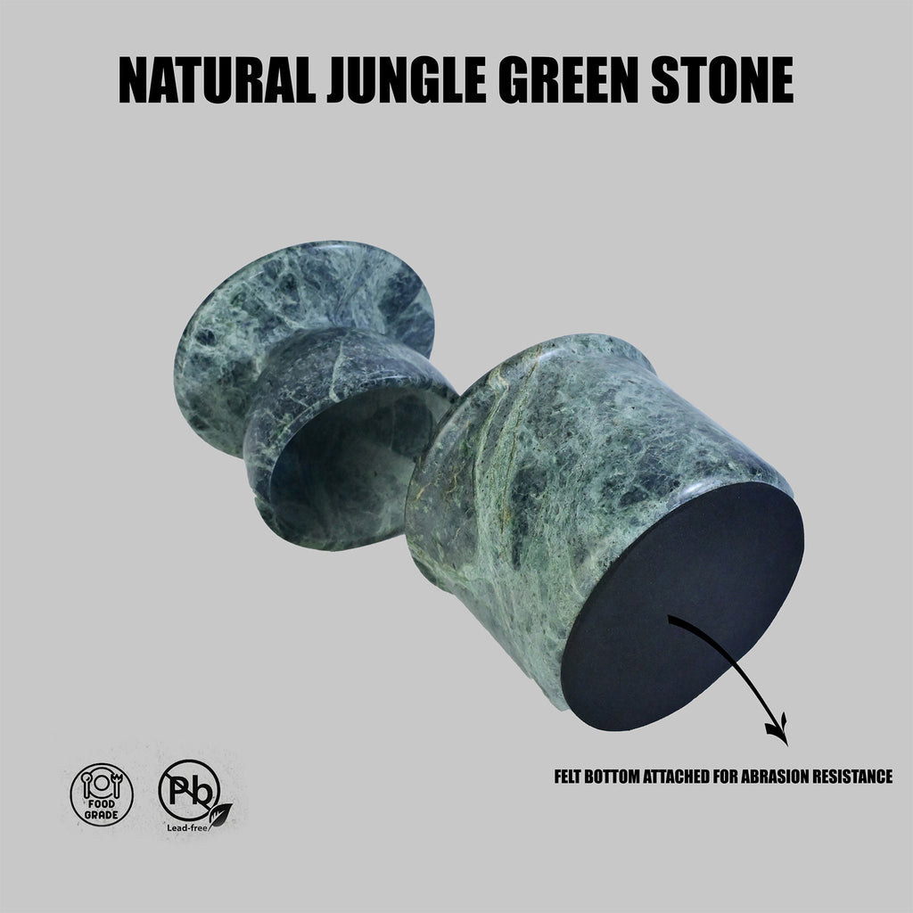 Jungle Green Marble Butter Keeper with Lid - Marble Butter Dish