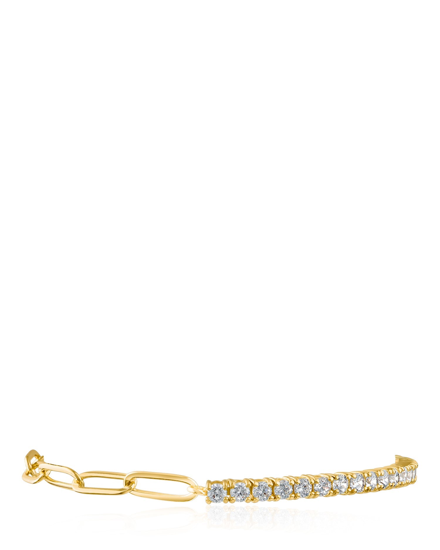 CZ and Chain Bracelet