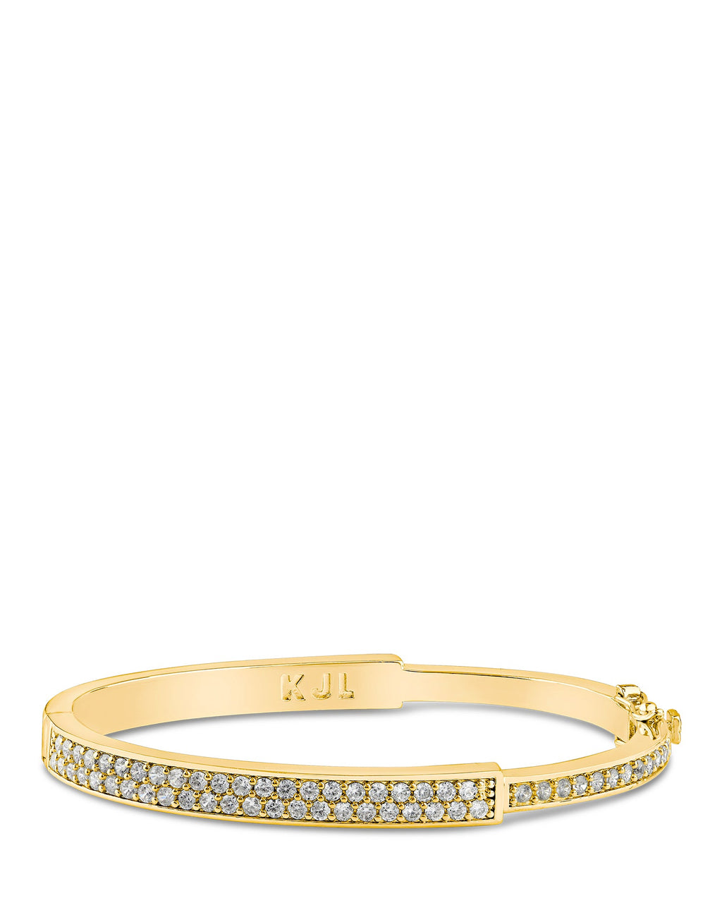 Pave CZ Hinged Bangle