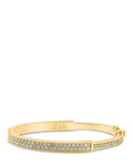 Pave CZ Hinged Bangle