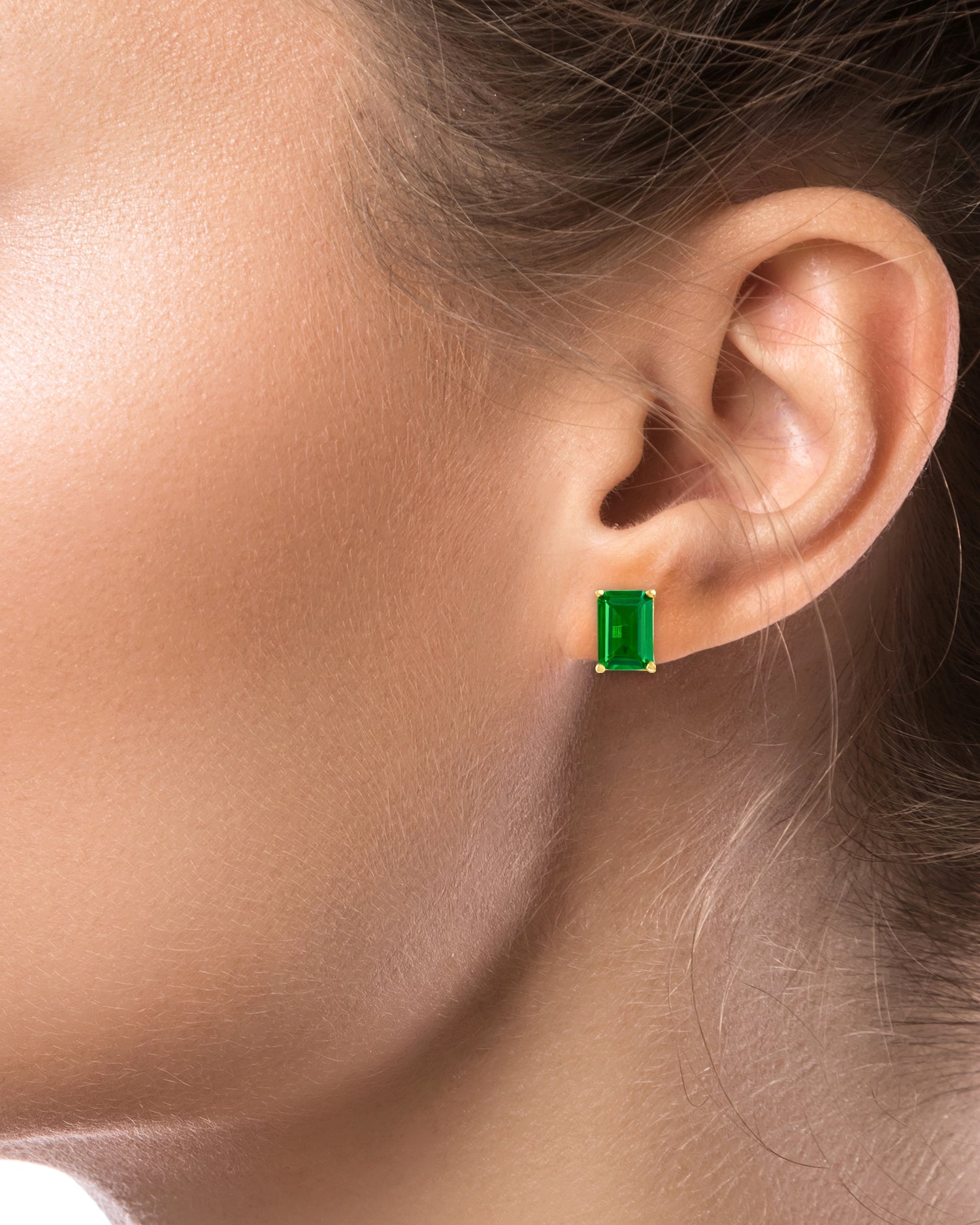 Emerald CZ Studs