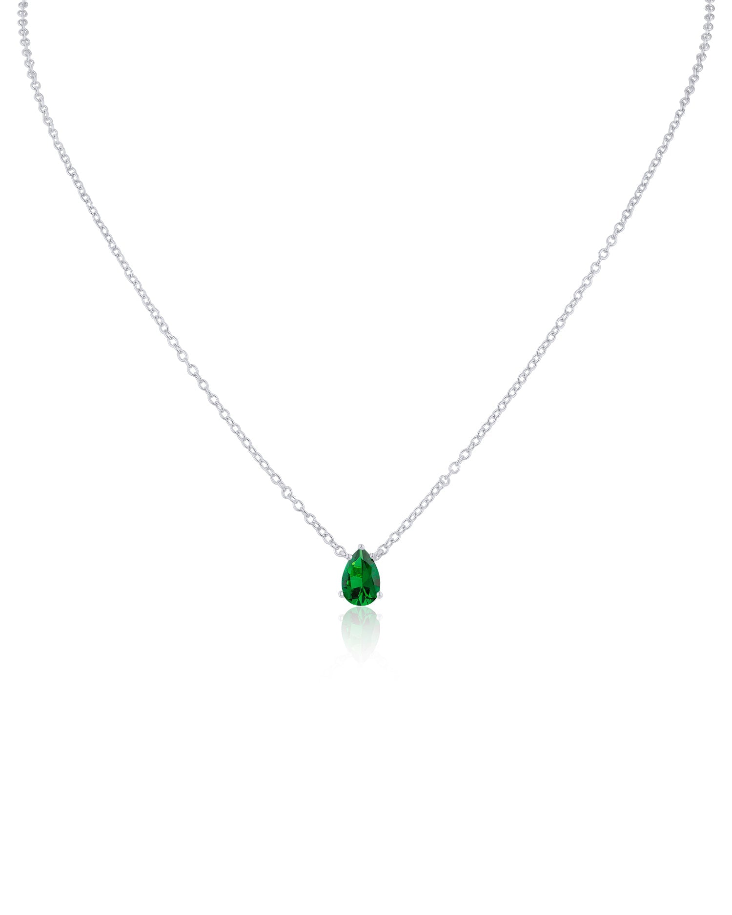 Pear CZ Pendant Necklace