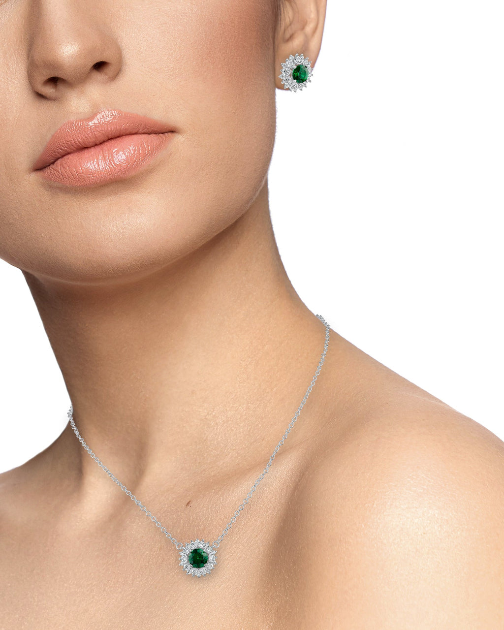Round Emerald CZ Box Set