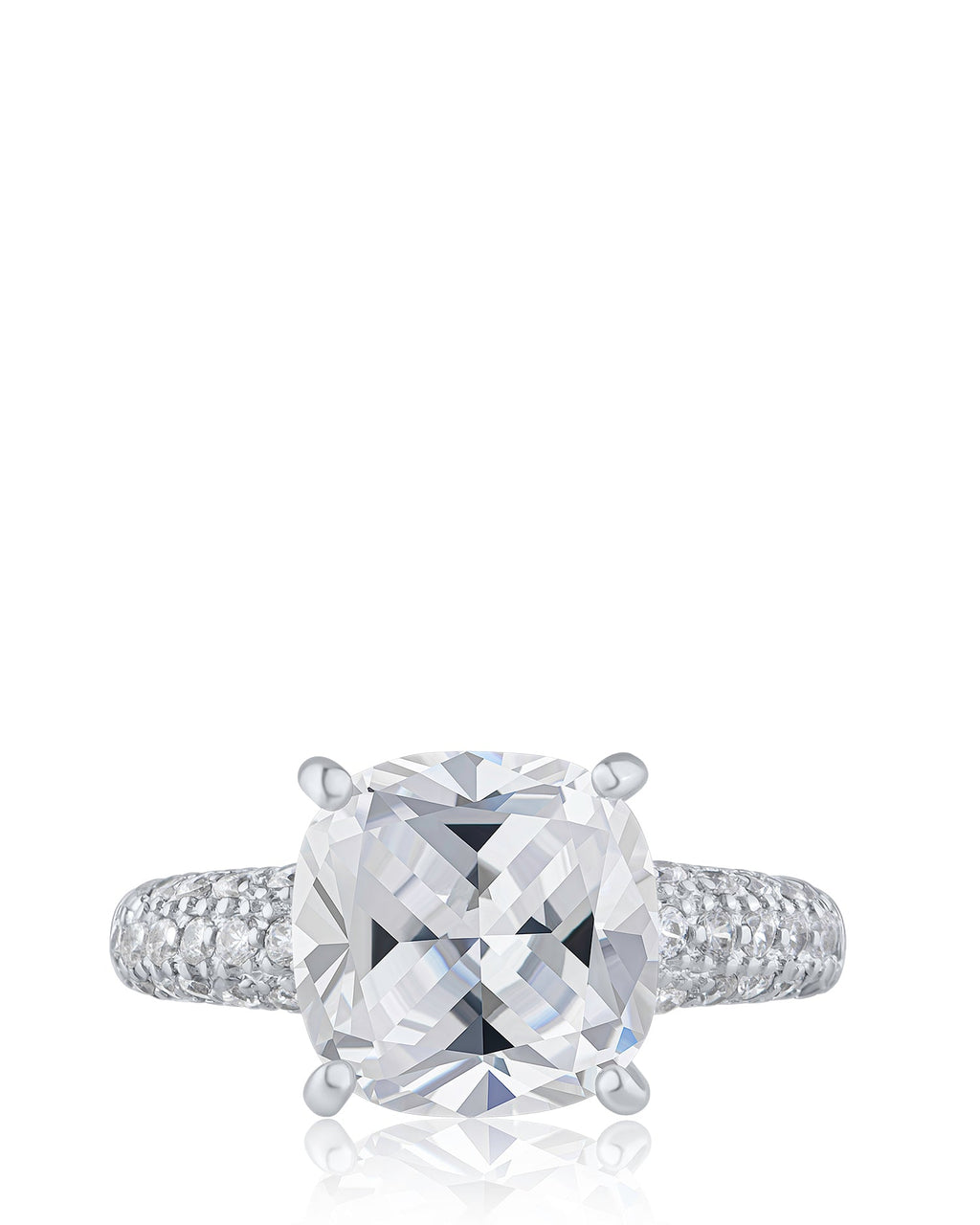 Cushion-Cut CZ Ring