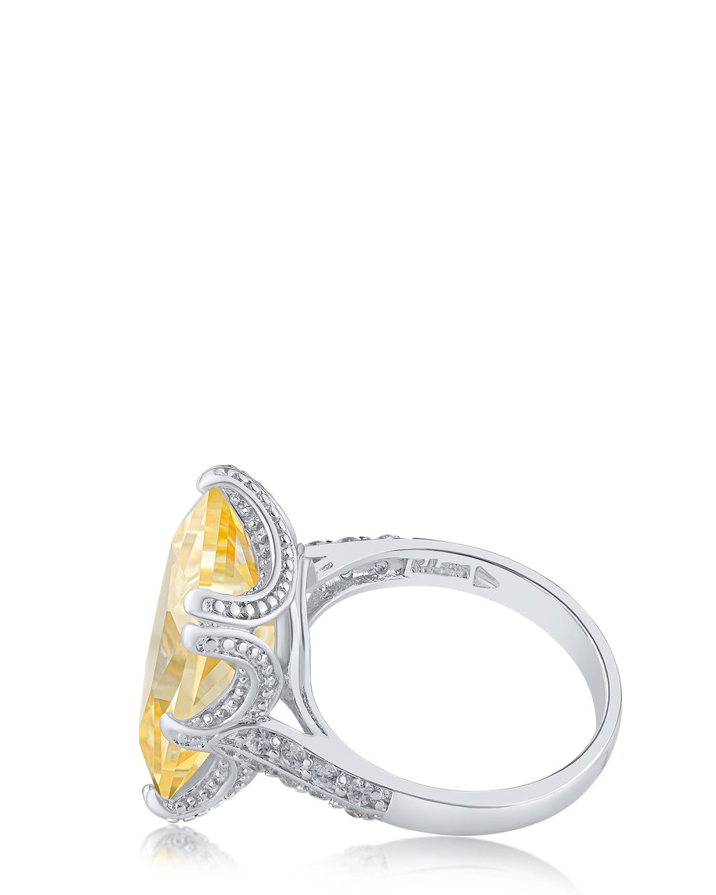 Canary Yellow Radiant-Cut Statement Ring