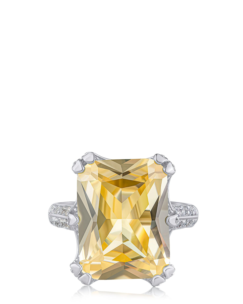 Canary Yellow Radiant-Cut Statement Ring