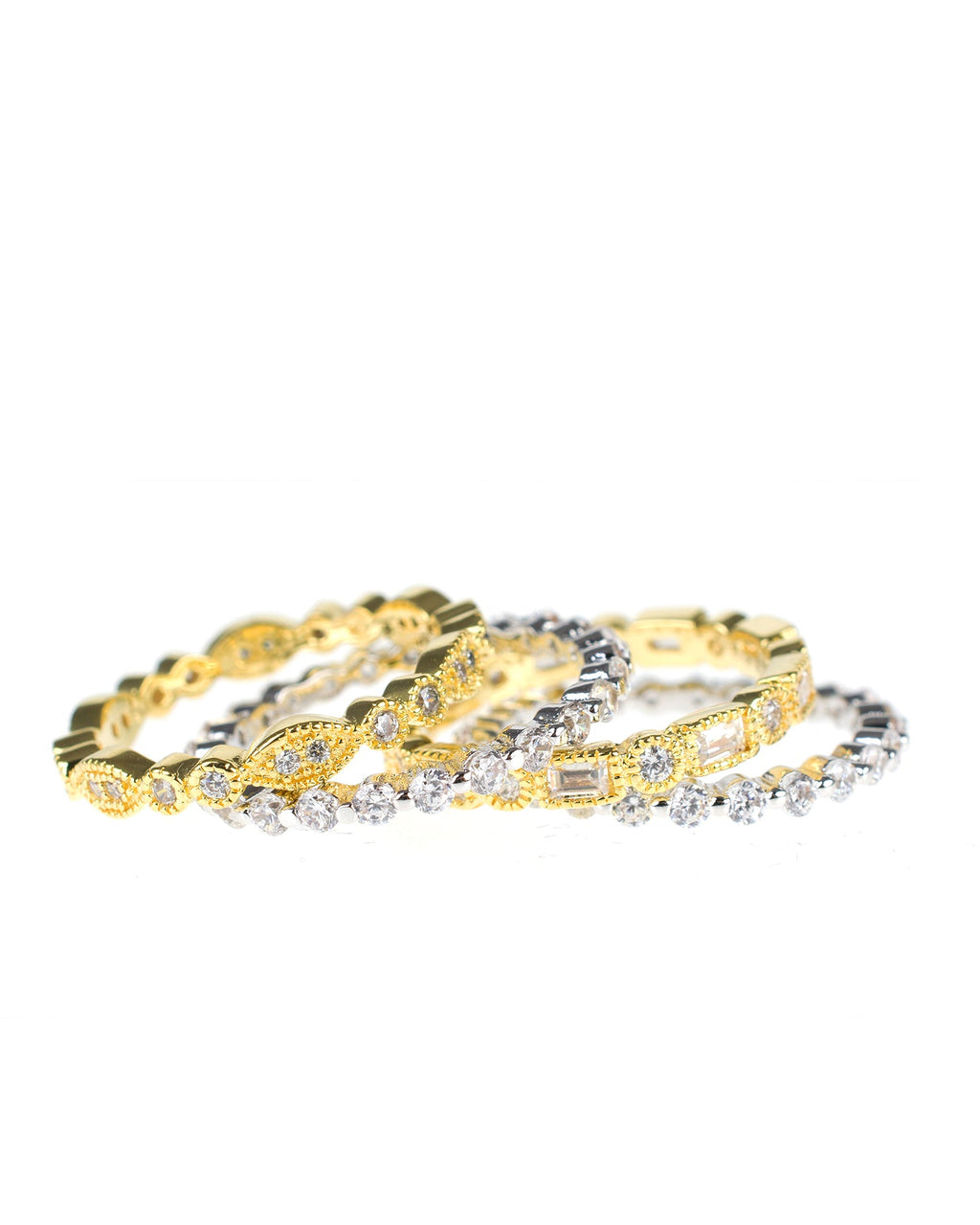 Mixed Metal Four Stack Ring