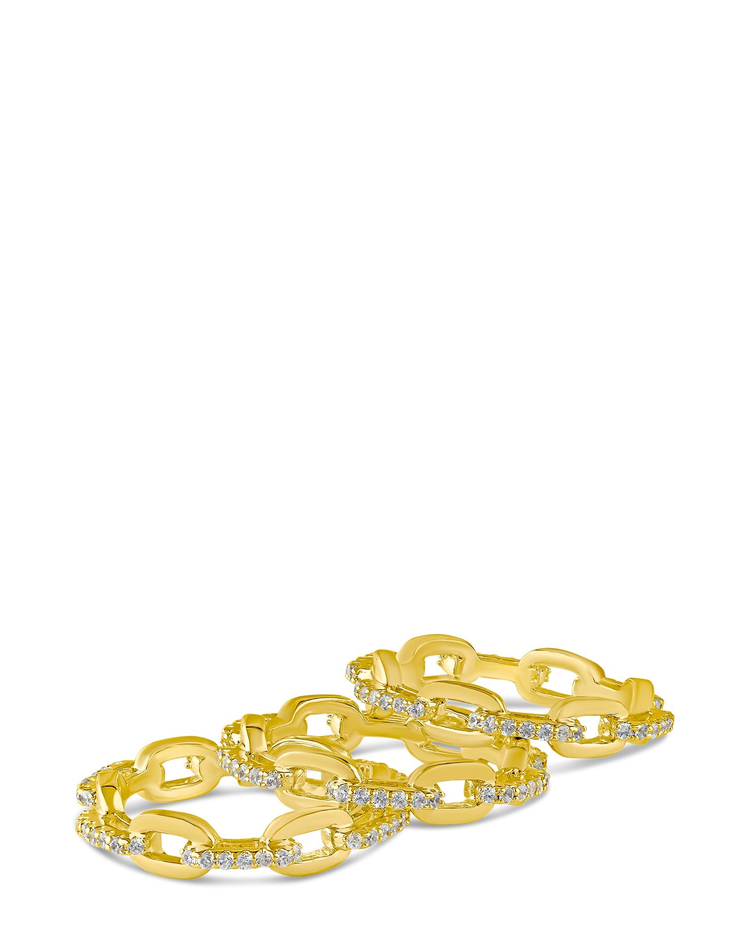 Pavé Chain Stacked Ring