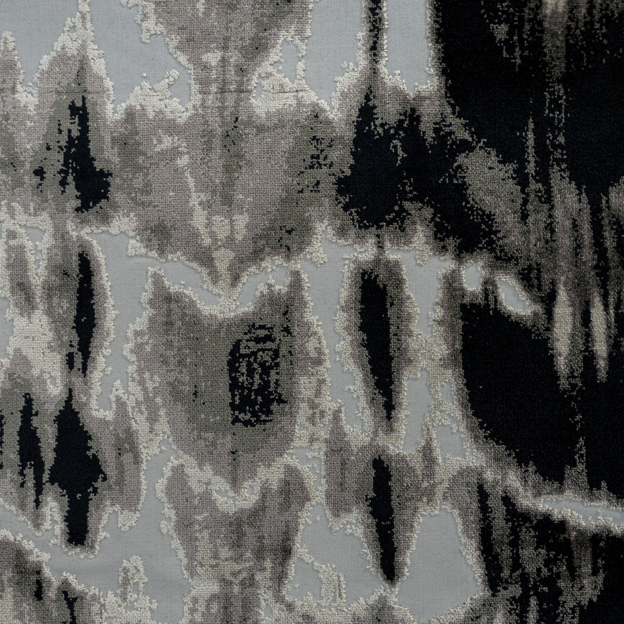 KANOKO - ABSTRACT DESIGNER PATTERN CUT VELVET UPHOLSTERY FABRIC BY THE YARD