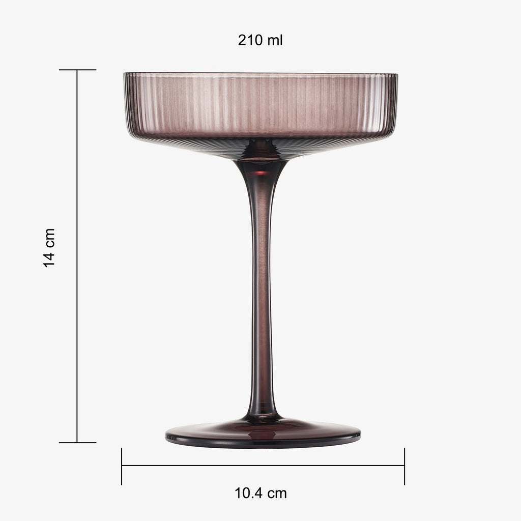 Venus Champagne Coupe Cocktail Glassware, Set of 6