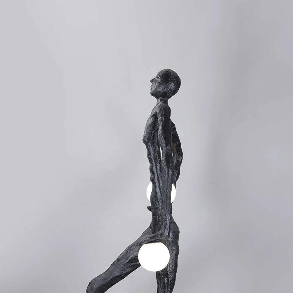 Kicking Ball Sculpture Character Floor Lamp