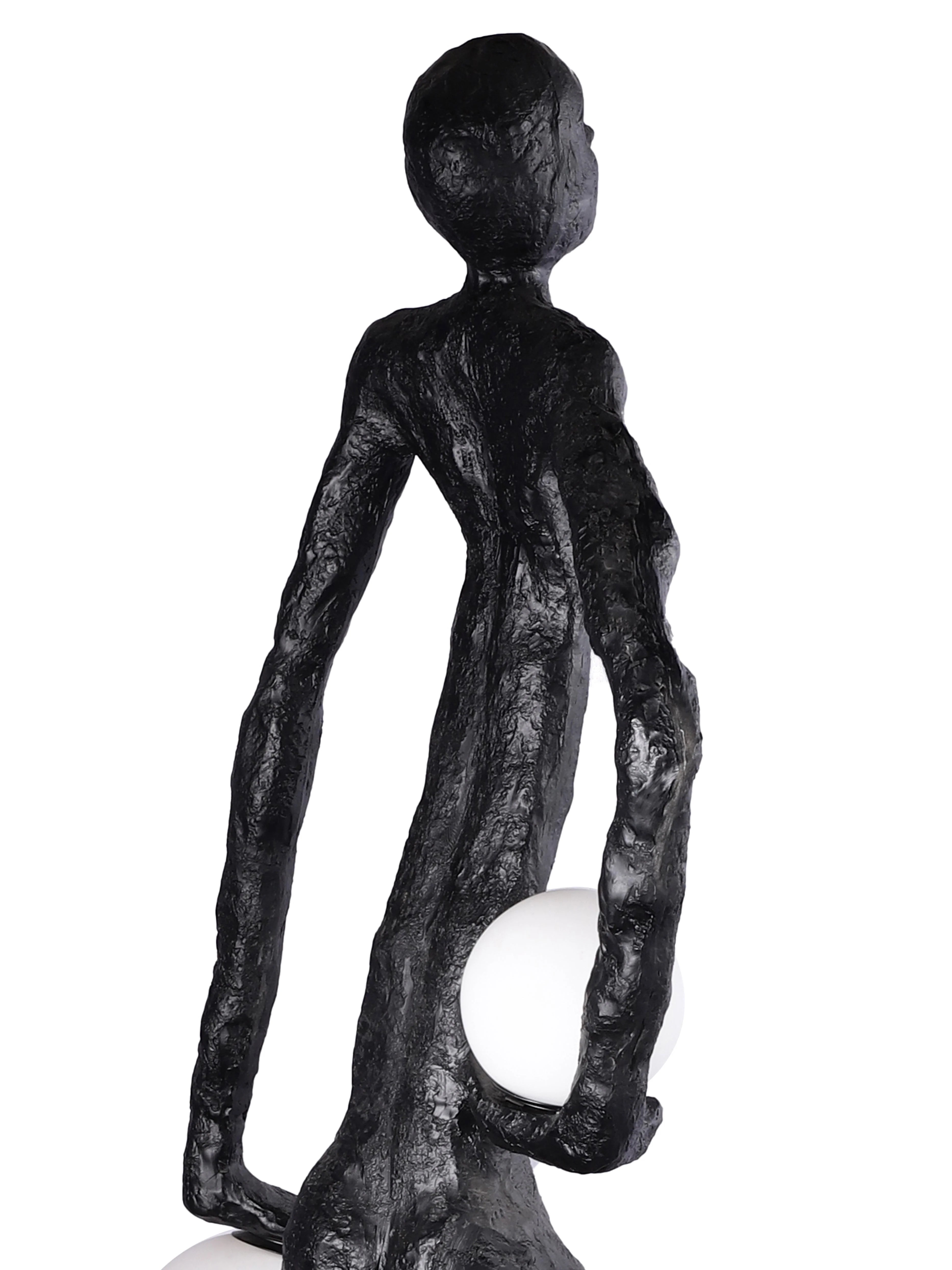 Kicking Ball Sculpture Character Floor Lamp