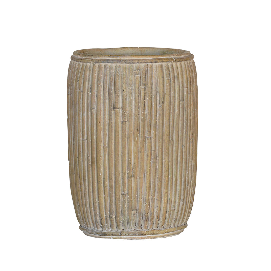 Concrete Faux Rattan Textured Planter | 3 Sizes