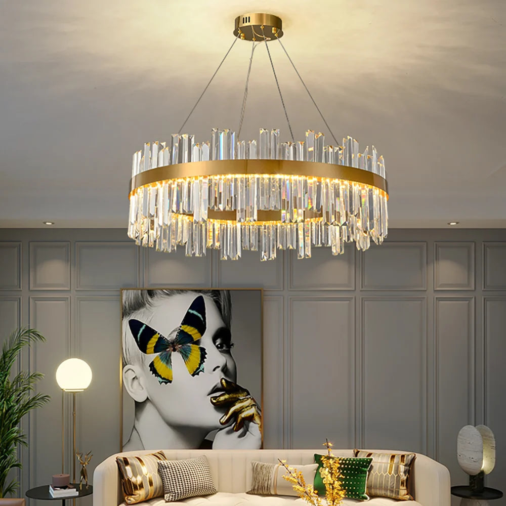 Modern Luxury Round Crystal Chandelier