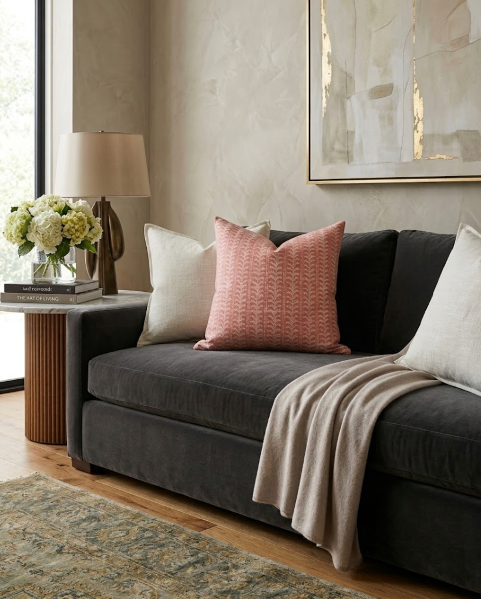 Luxor Pillow Cover in Guava, Walter G Pillows, Decorative Throw Pillows
