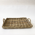 Cole Farmhouse Rattan Serving Tray