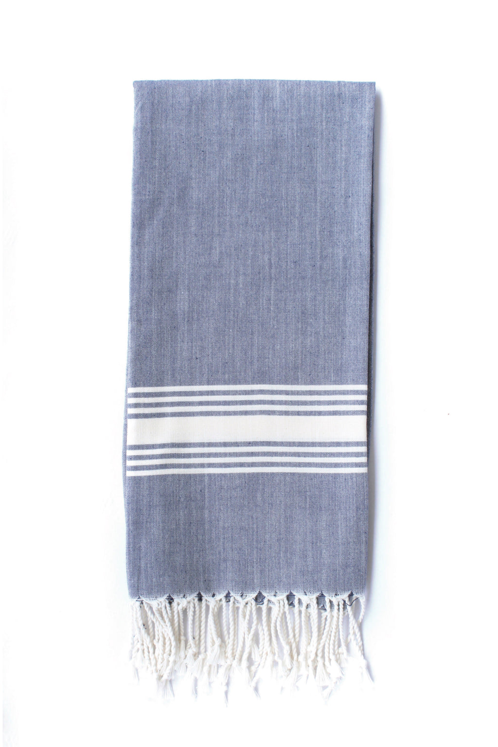 Le Boulou Turkish Towel — Navy & White