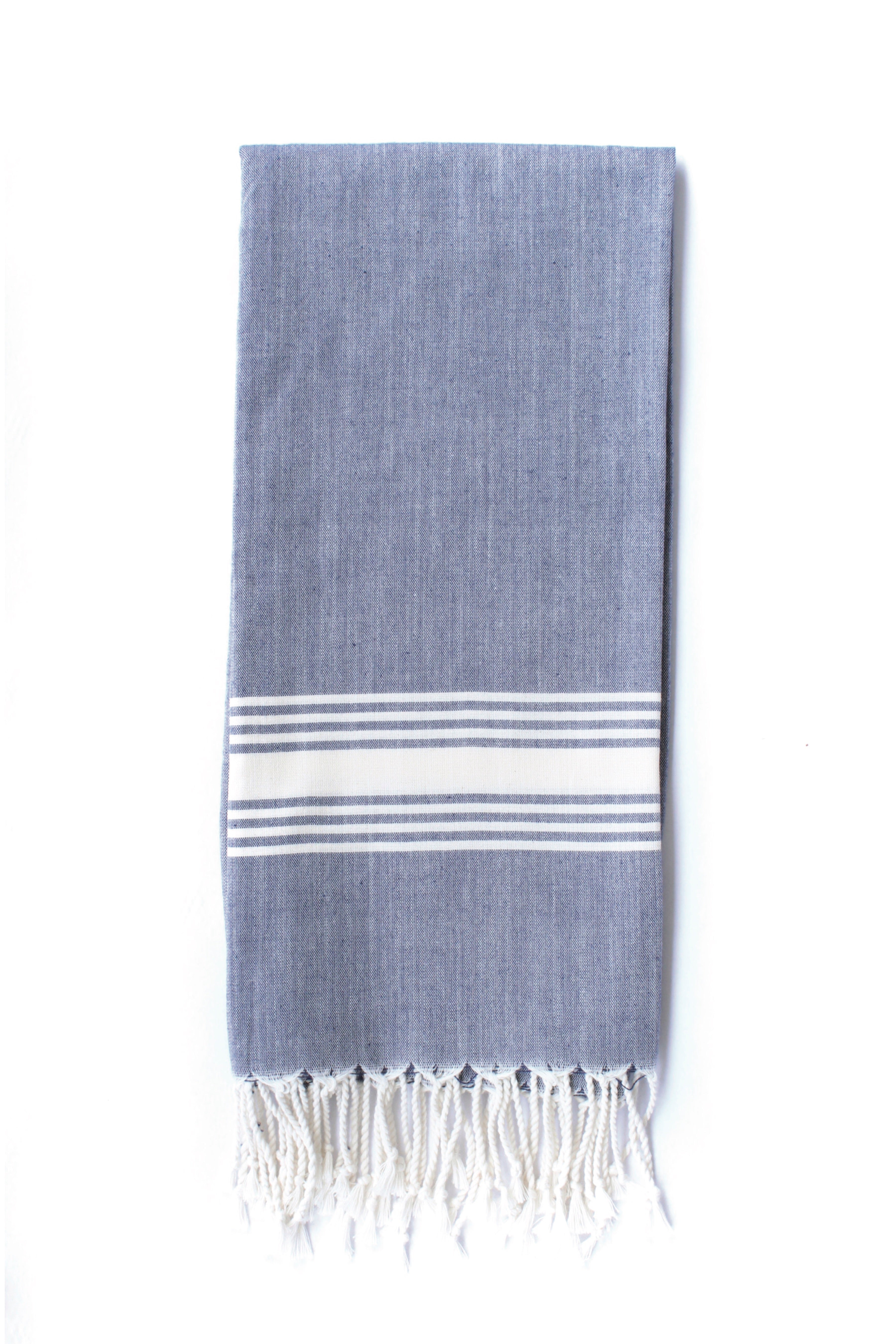 Le Boulou Turkish Towel — Navy & White
