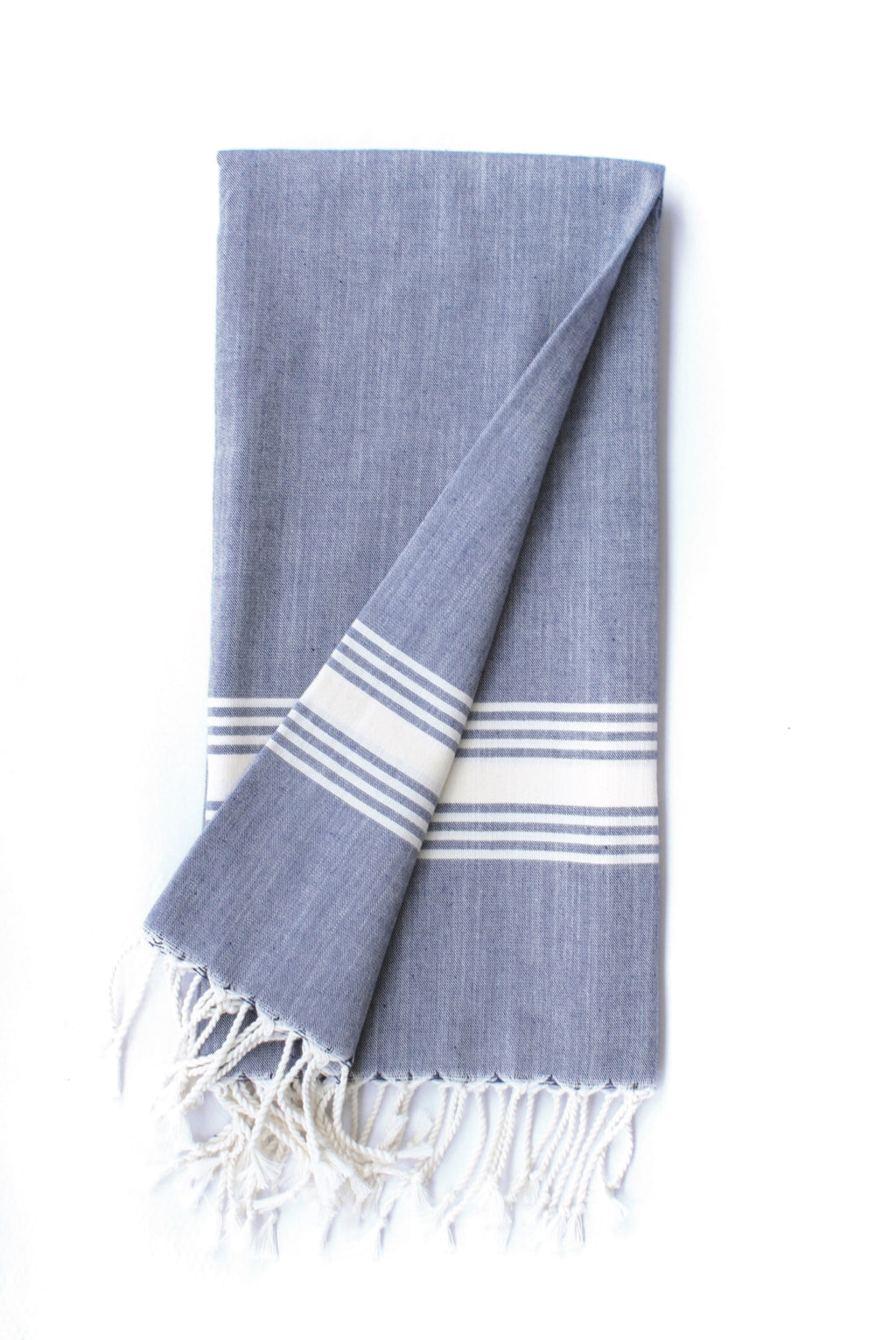 Le Boulou Turkish Towel — Navy & White