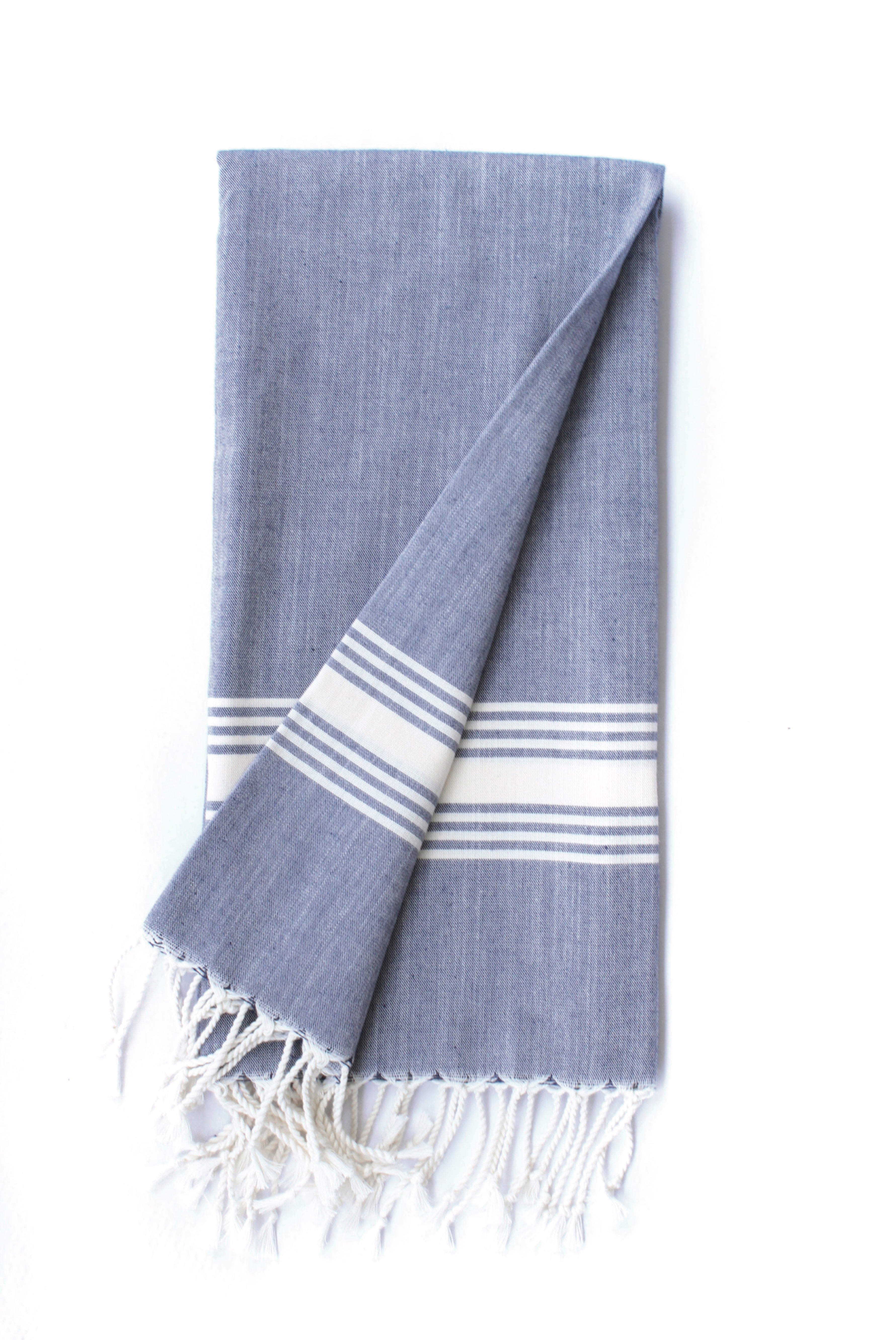 Le Boulou Turkish Towel — Navy & White