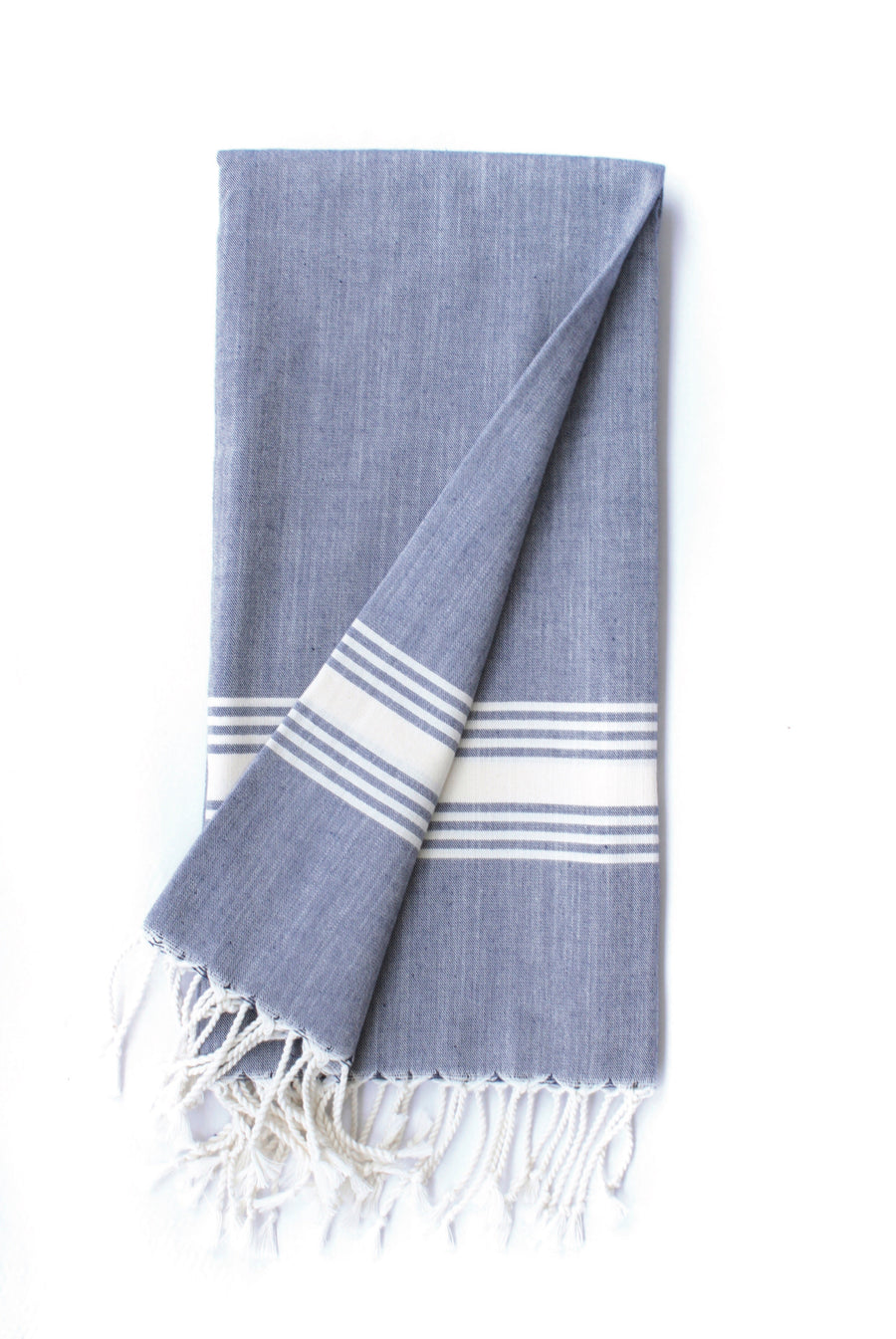 Le Boulou Turkish Towel — Navy & White