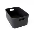 Leather Woven Bin (Black)