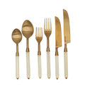 24pc Set Buttercream Yellow Cutlery - 6 Piece - Set of 4