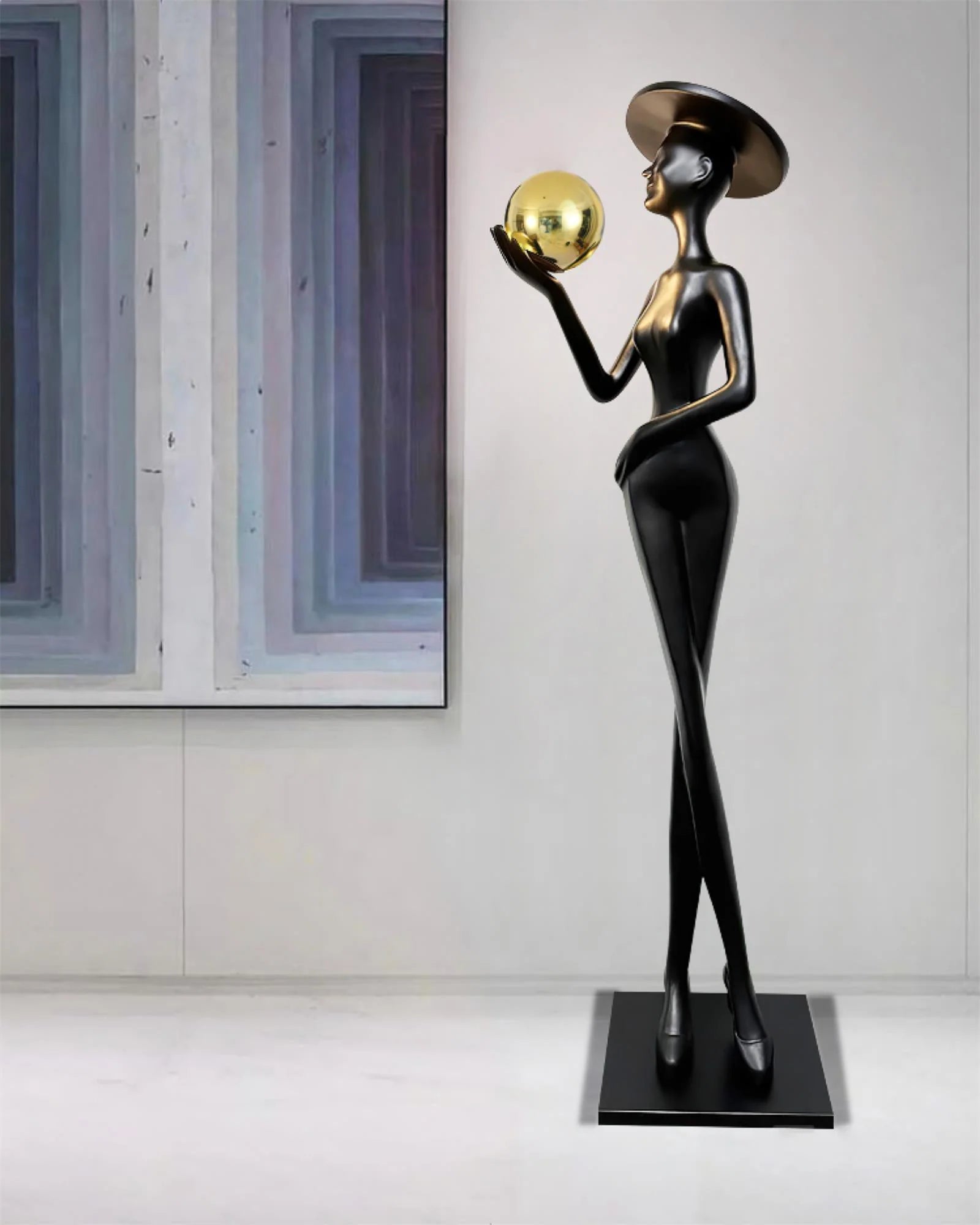 Lexa Sculpture Figure Floor Lamp