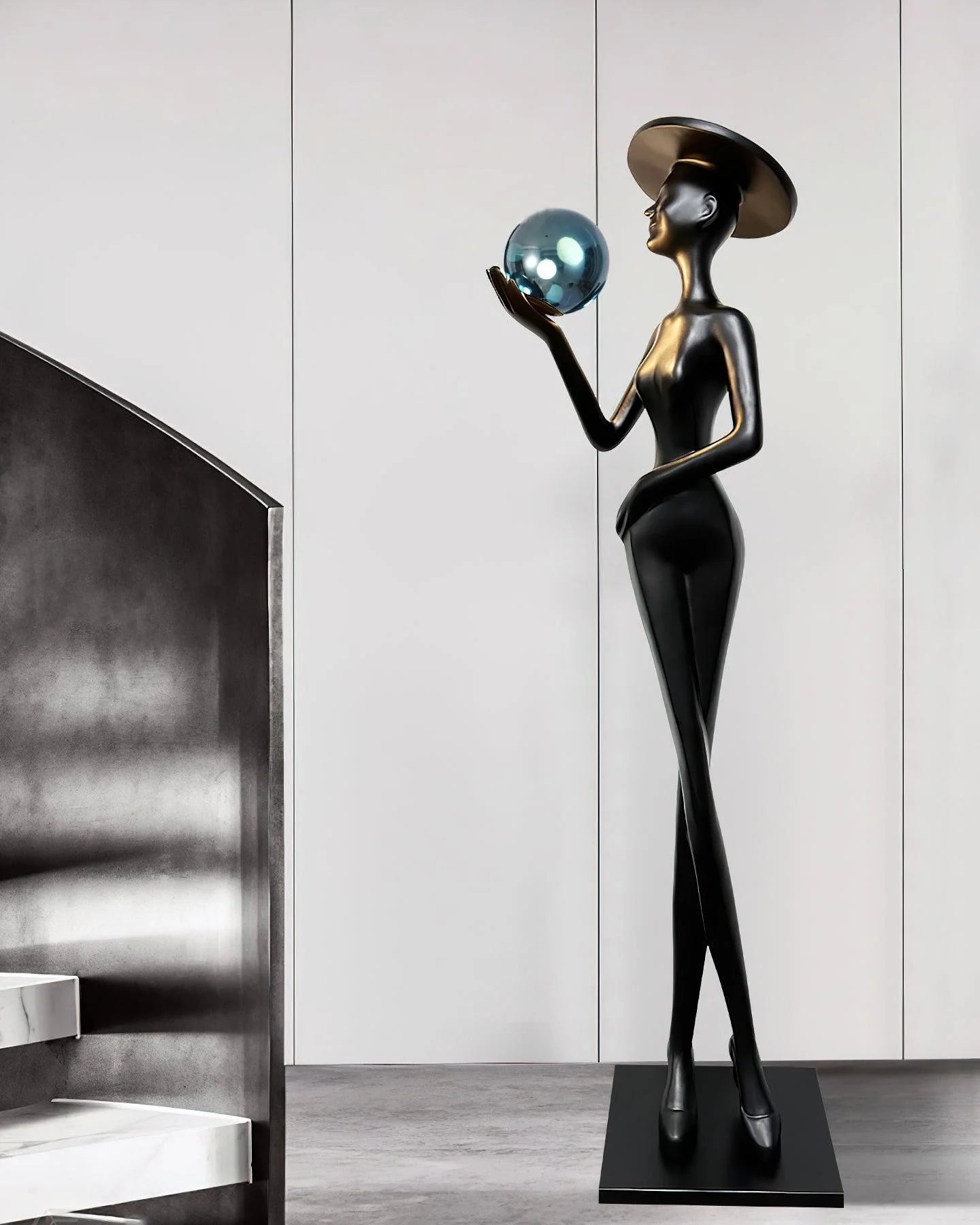 Lexa Sculpture Figure Floor Lamp