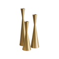Ligne Brushed Brass Candlesticks