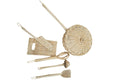 Rattan Play Kitchen Utensil Set