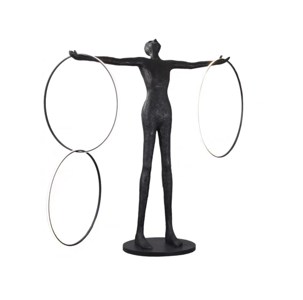 Liva Sculpture Ring Figure Floor Lamp
