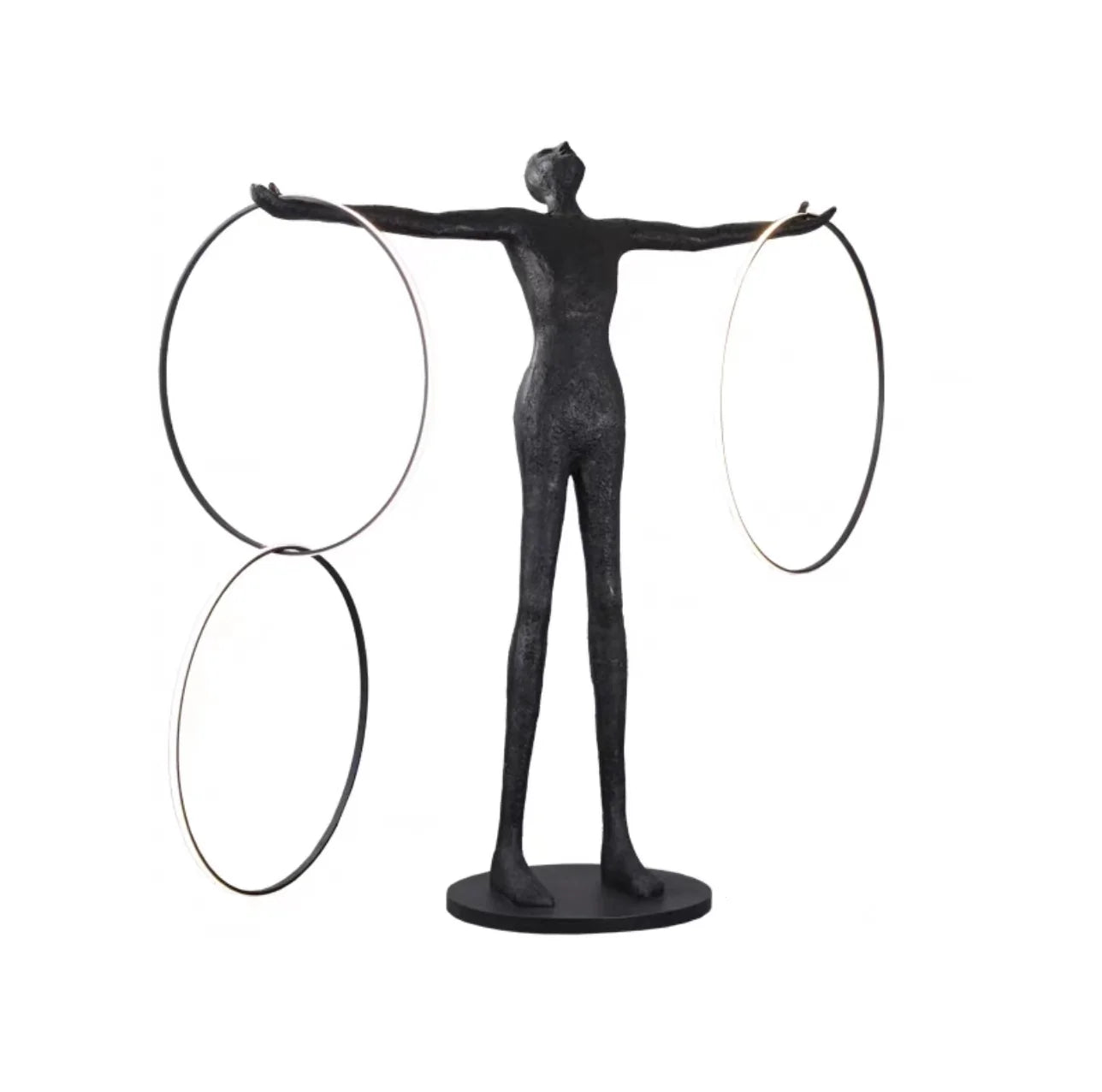 Liva Sculpture Ring Figure Floor Lamp