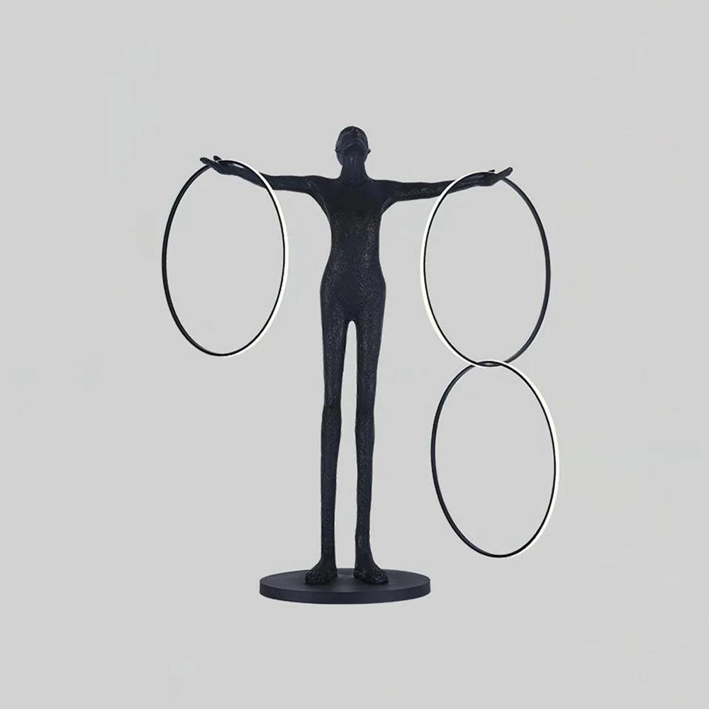 Liva Sculpture Ring Figure Floor Lamp