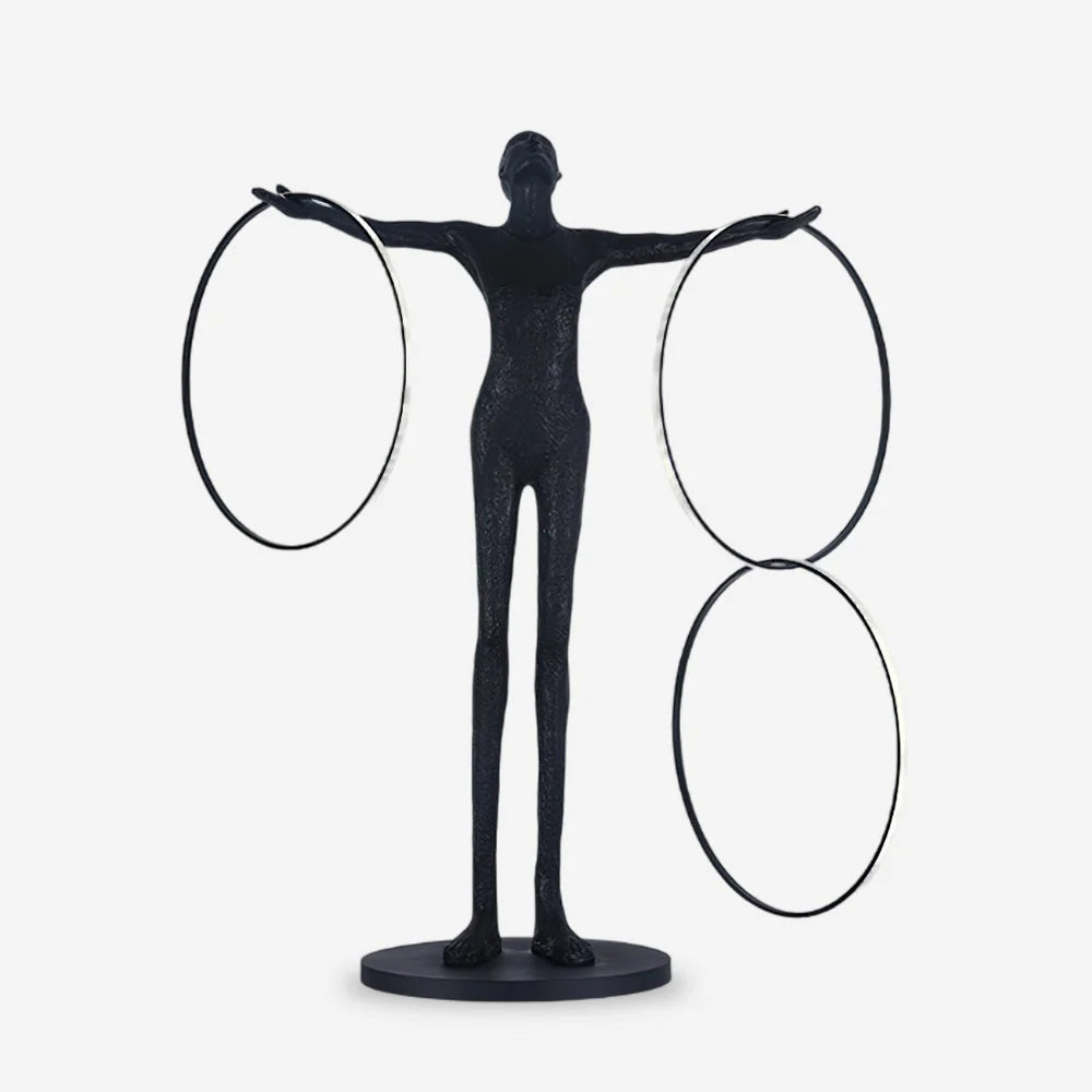 Liva Sculpture Ring Figure Floor Lamp