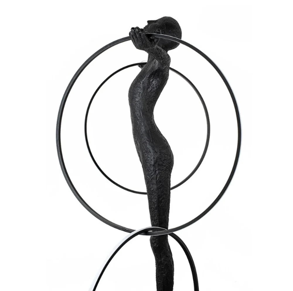 Liva Sculpture Ring Figure Floor Lamp