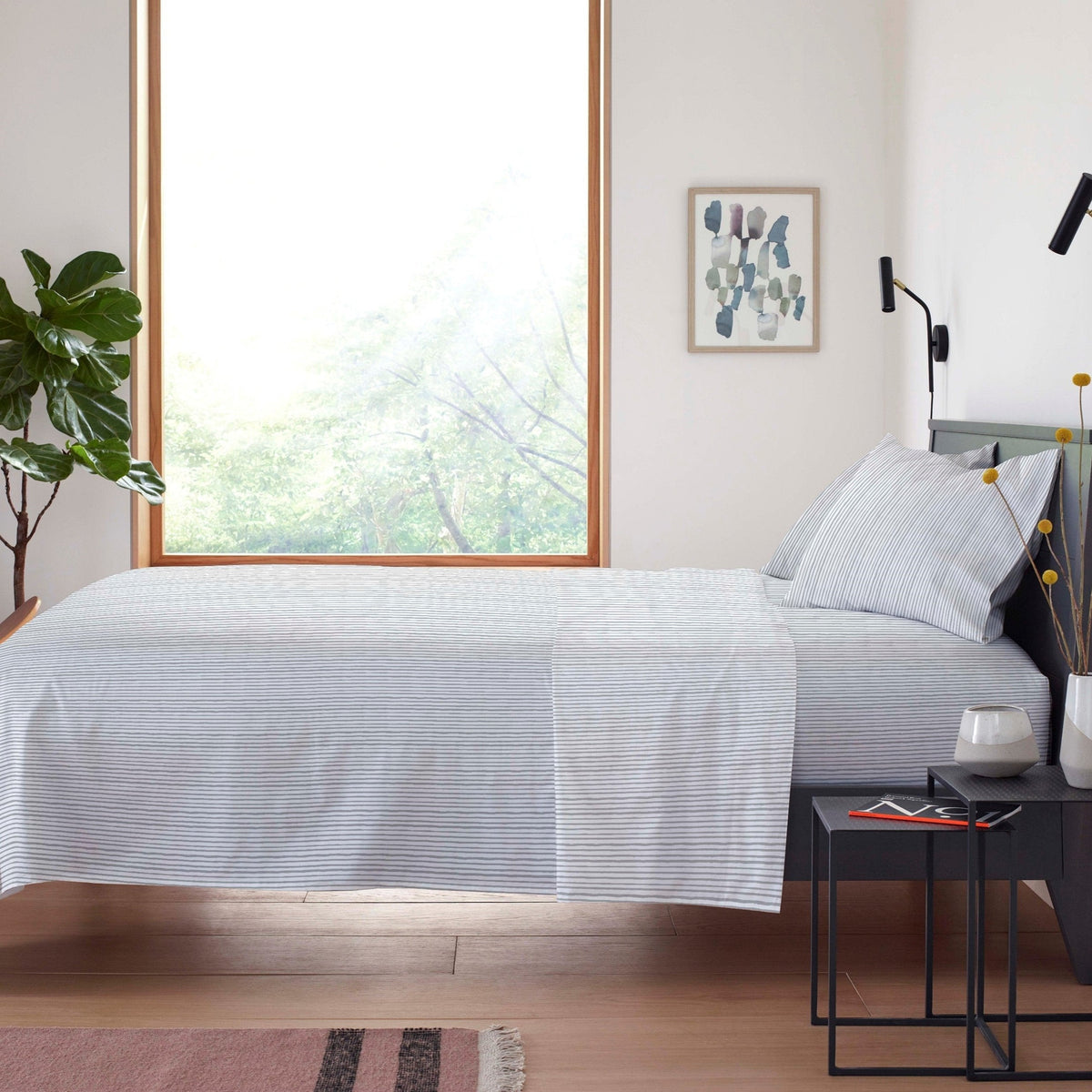 Birch Linen Stripe 300TC Cotton Sheet Set