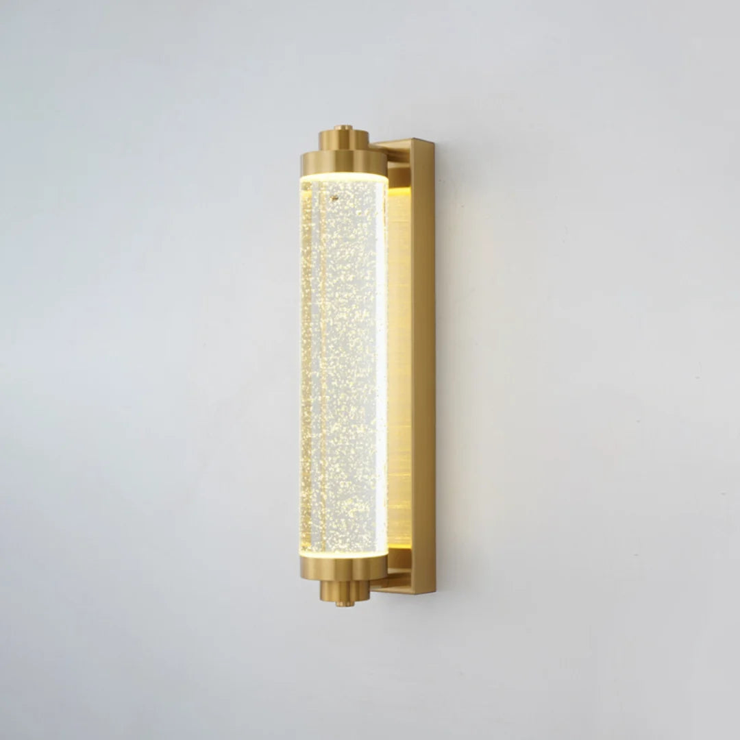 Long Tube Bubble Crystal Wall Lamp