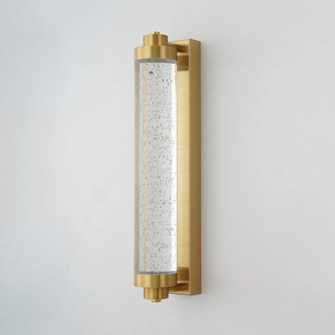 Long Tube Bubble Crystal Wall Lamp