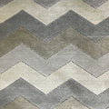 Piccadilly - Longwood, Bold Chevron Pattern Cut Velvet Upholster Fabric by the Yard