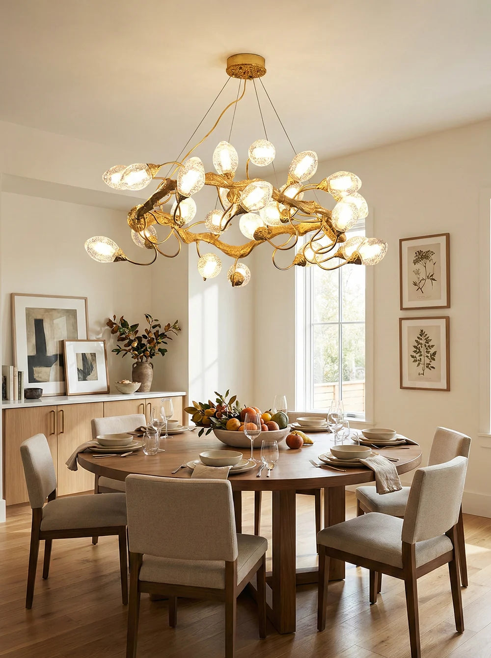 Lotus Brass Chandeliers