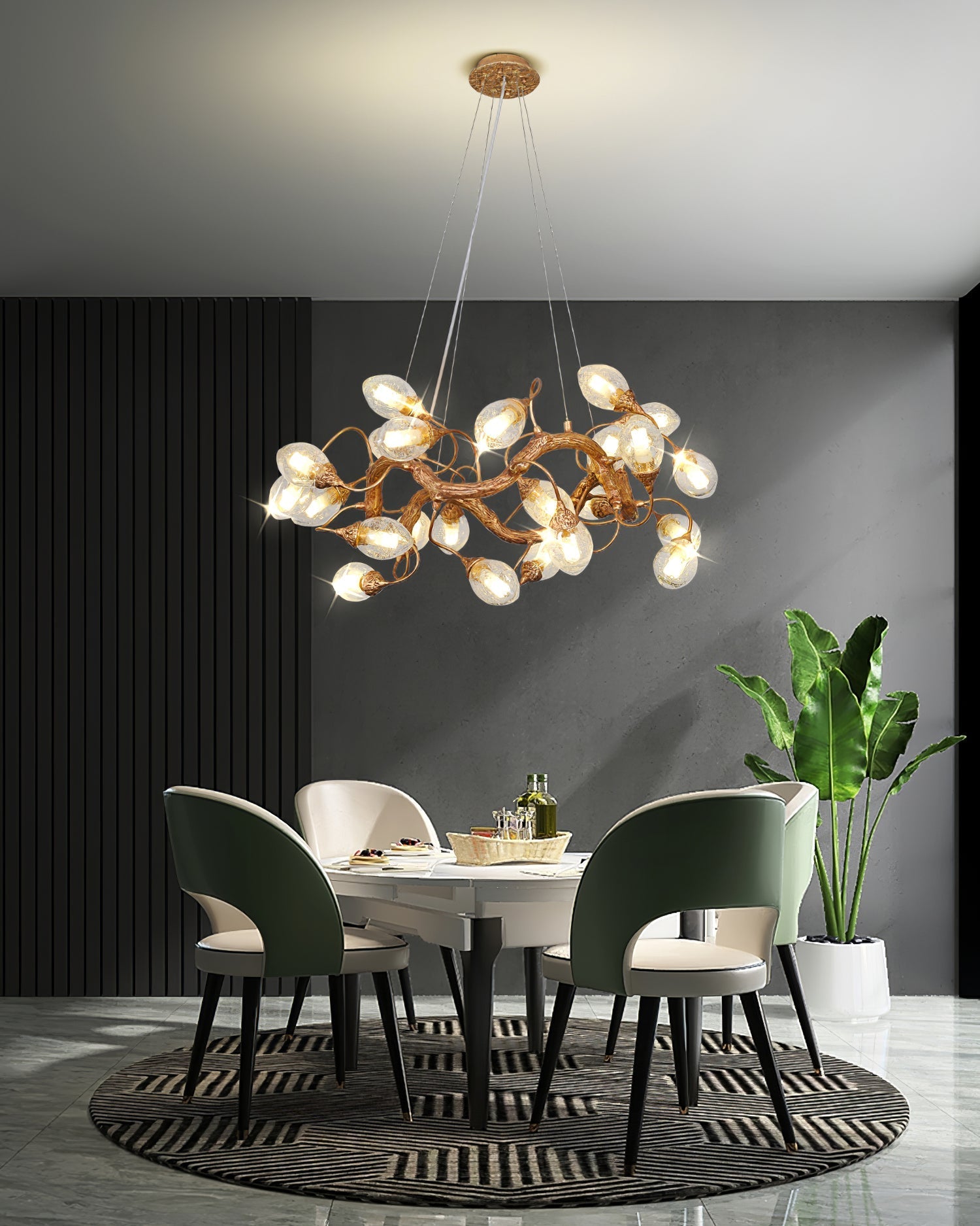 Lotus Brass Chandeliers