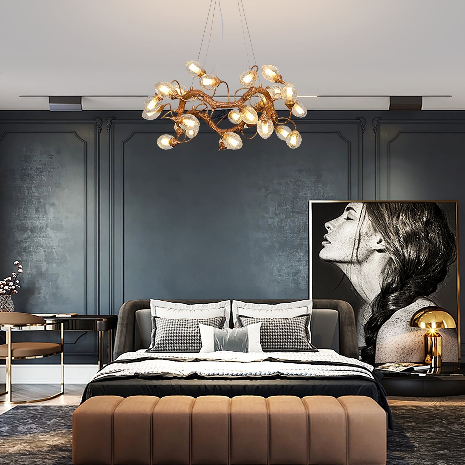 Lotus Brass Chandeliers